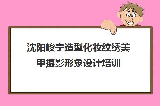 沈阳峻宁造型化妆纹绣美甲摄影形象设计培训