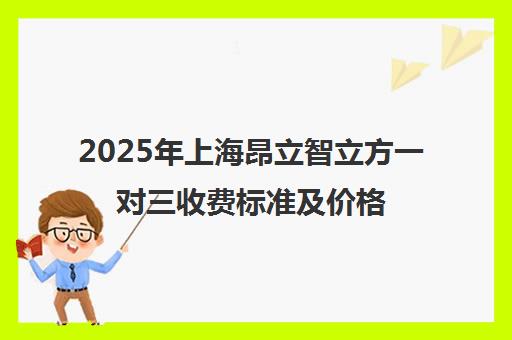 2025年上海昂立智立方一对三收费标准及价格表