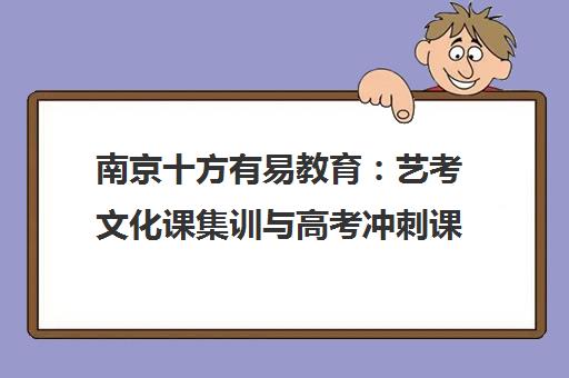 南京十方有易教育 艺考文化课集训与高考冲刺课程全解析