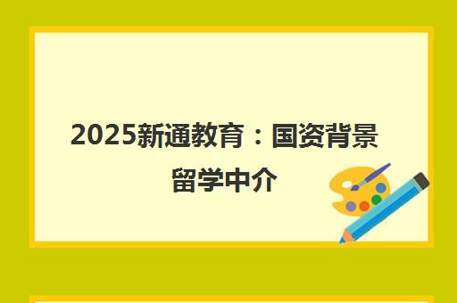 2025新通教育 国资背景留学中介 93%名校录取率 就业保障