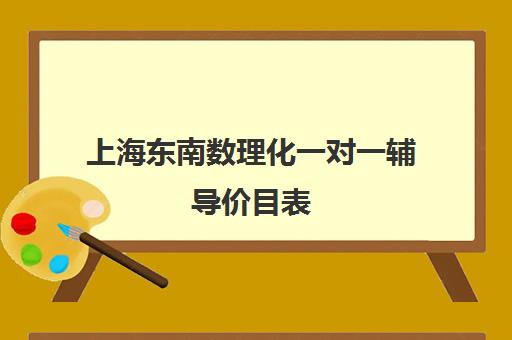 上海东南数理化一对一辅导价目表 高性价比与文科优势解读