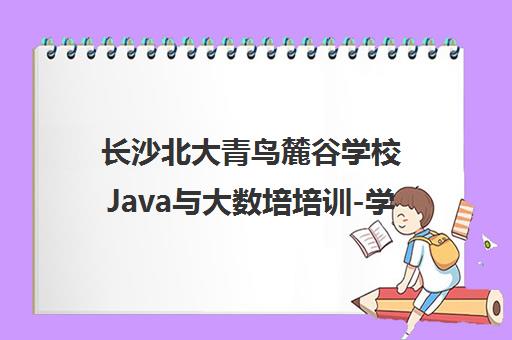 长沙北大青鸟麓谷学校Java与大数培培训-学费地址电话汇总