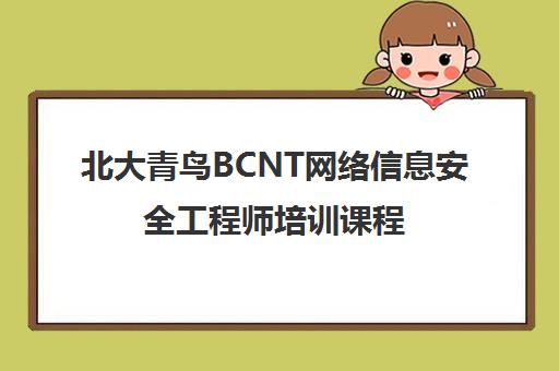 北大青鸟BCNT网络信息安全工程师培训课程