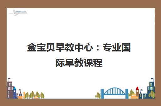 金宝贝早教中心：专业国际早教课程