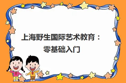 上海野生国际艺术教育 零基础入门 夯实功底覆盖多科系
