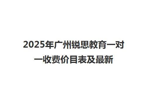 2025年广州锐思教育一对一收费价目表及最新标准一览 2025年广州锐思教育一对一收费价目表及最新标准一览