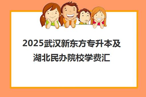 2025武汉新东方专升本及湖北民办院校学费汇总