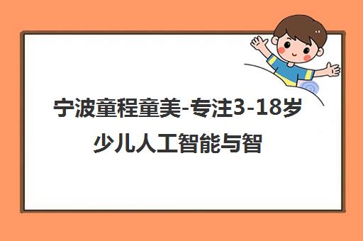 宁波童程童美-专注3-18岁少儿人工智能与智能机器人编程培训