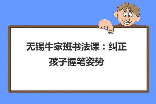 无锡牛家班书法课 纠正孩子握笔姿势 养成写字好习惯