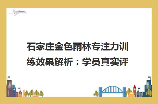 石家庄金色雨林专注力训练效果解析 学员真实评价与课程价值