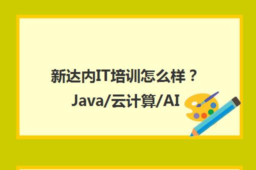 新达内IT培训怎么样?Java/云计算/AI课程实战教学 合作名企就业保障