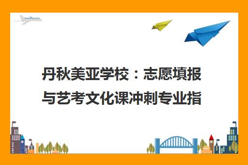 丹秋美亚学校 志愿填报与艺考文化课冲刺专业指导