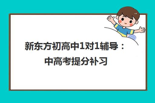 新东方初高中1对1辅导 中高考提分补习 优方法冲刺全能