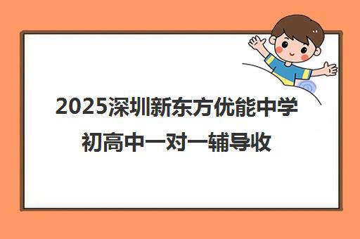 2025深圳新东方优能中学初高中一对一辅导收费价目表