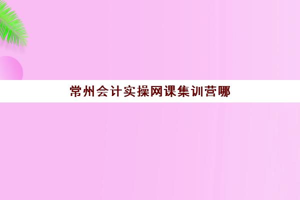常州会计实操网课集训营哪家口碑好？2025年最新排名前十机构深度评测与选择全攻略