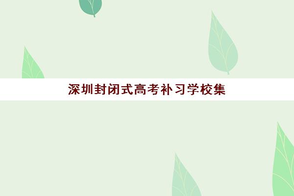 深圳封闭式高考补习学校集训营排名一览表最新如何查询？2025年十大机构实力对比与择校全指南