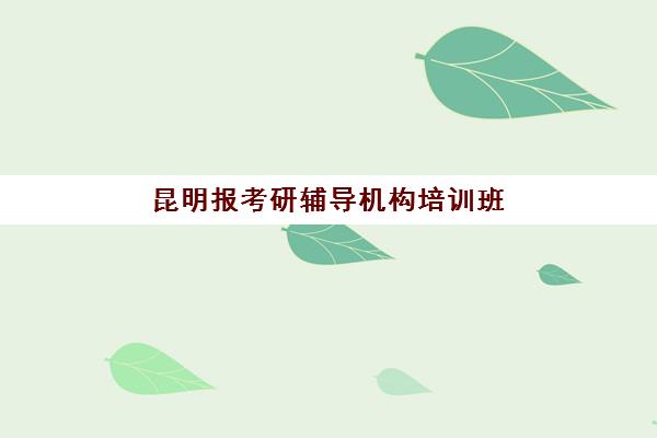 昆明报考研辅导机构培训班多少钱一年？2025年各机构收费明细与性价比选择指南