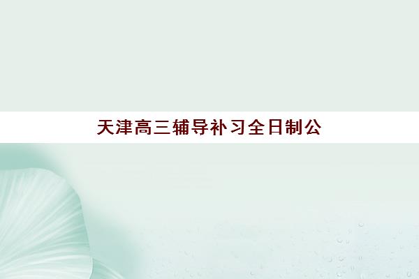 天津高三辅导补习全日制公办vs民办服务对比，如何根据学生需求选择最佳培训方案？