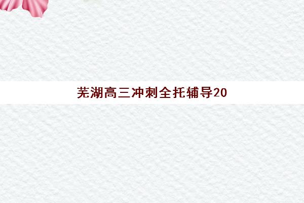 芜湖高三冲刺全托辅导2025年考点在哪？十大考点分布与择校全攻略
