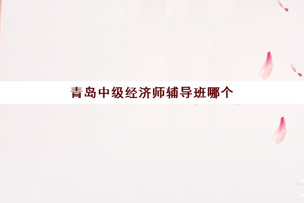 青岛中级经济师辅导班哪个比较好一点？2025年最新机构实力对比与选择指南