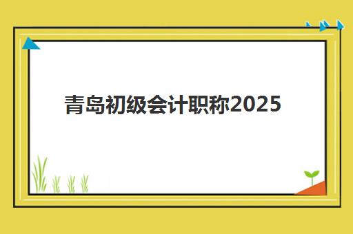青岛初级会计职称2025年何时考试？全套培训课程安排与备考时间规划全攻略