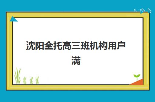 沈阳全托高三班机构用户满意度报告如何科学参考？2023年最新数据解析、择校策略与成功案例全攻略