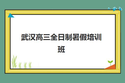 武汉高三全日制暑假培训班现场确认全攻略：时间、材料与流程一步到位