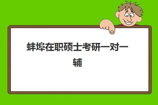 蚌埠在职硕士考研一对一辅导机构有哪些？2025年最新排名、价格对比与择校攻略