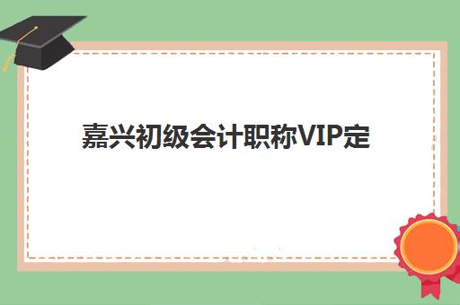 嘉兴初级会计职称VIP定制课程报名时间2025年，最新课程安排与备考全攻略