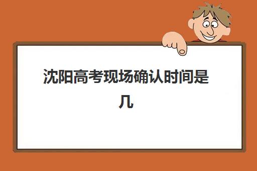 沈阳高考现场确认时间是几点？2025年具体安排、所需材料与全流程指南