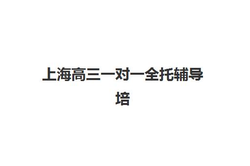 上海高三一对一全托辅导培训班多少钱一年？2025年收费标准、十大机构费用对比与选择全指南